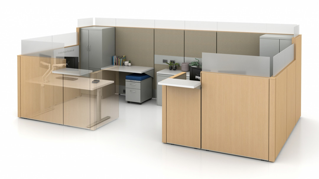 Matrix with L Series Steel Personal Storage Towers
