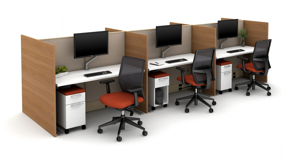 Divi with Gallery Panels,Devens Seating and Calibrate Peds and Cubby Ped