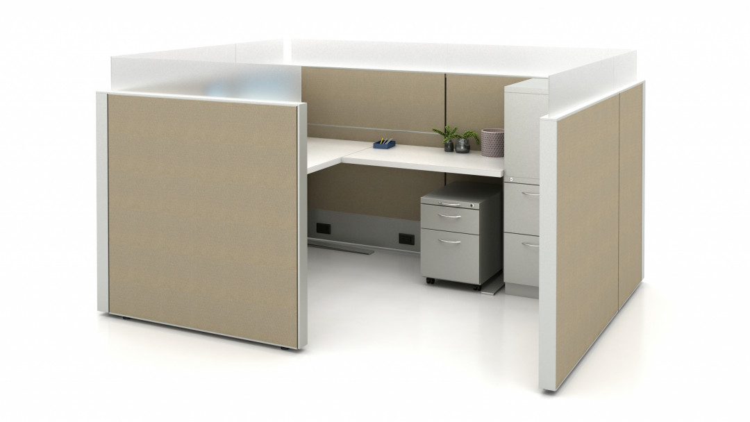 Matrix with Frameless Glass, Steel Storage Wardrobe Tower and Pedestal