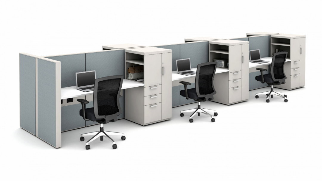 Matrix with L Series Steel Personal Storage Towers