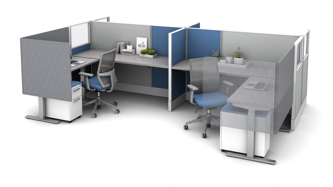 PET Extended L Wrap Partial Modesty Screen on HAT within Divi workstation